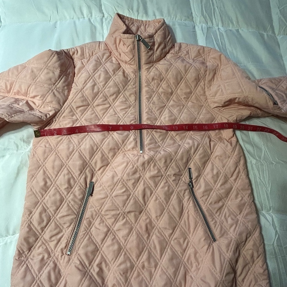 Sundance Jacket Womens Pullover Quilted Puffer 3/4 Zip Pockets blush pink small - Picture 6 of 8